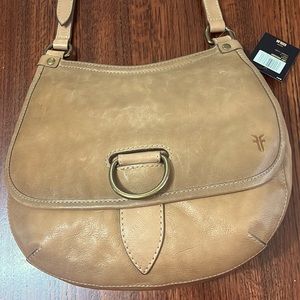 Frye leather bag, cross body, tan, new, never used